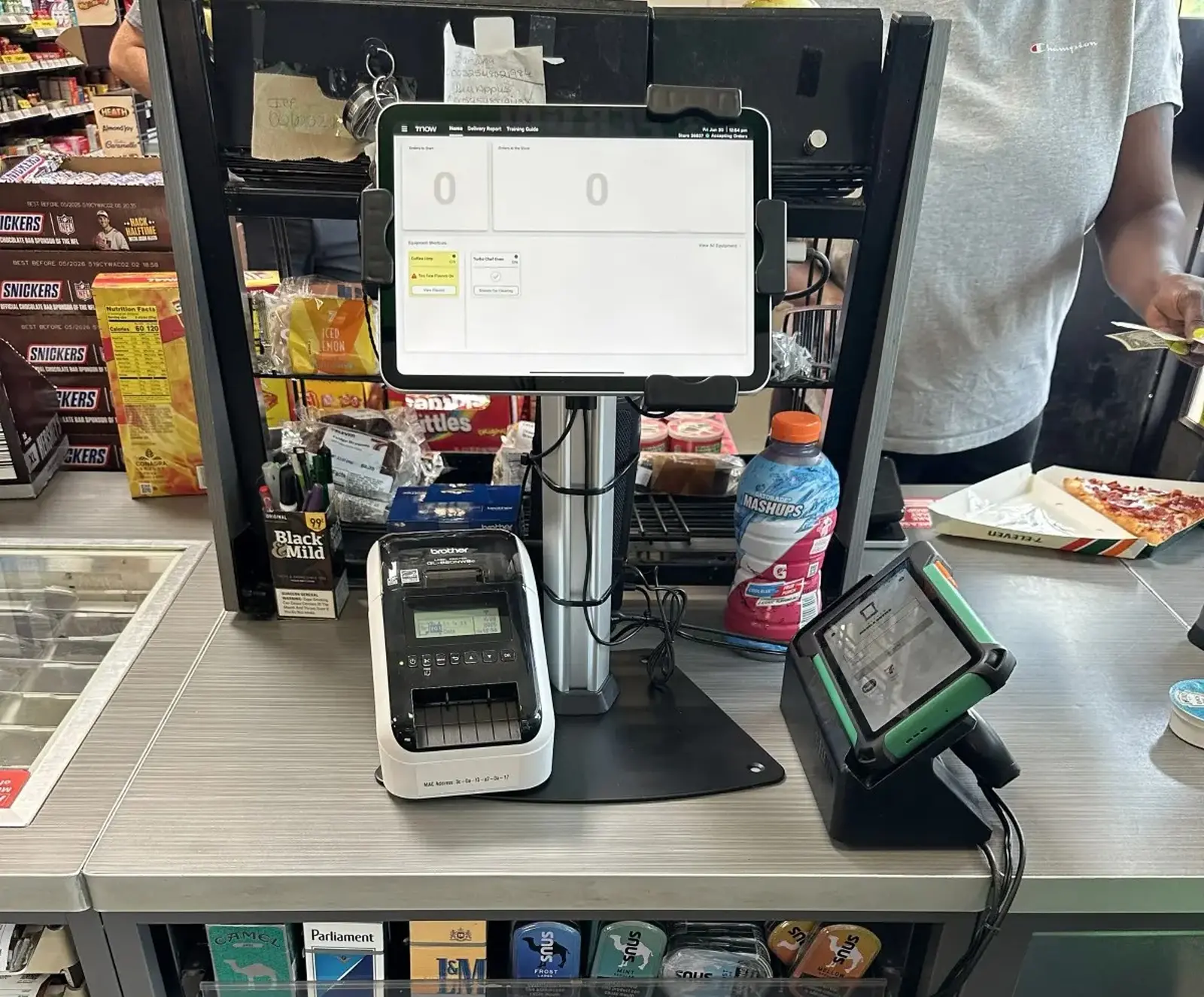 Retail POS checkout hardware deployment in active store environment
